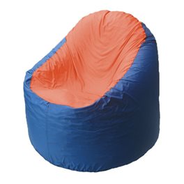 Кресло-мешок Bravo синее, сидушка оранжевая