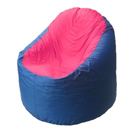 Кресло-мешок Bravo синее, сидушка малиновая