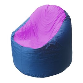 Кресло-мешок Bravo синее, сидушка сиреневая