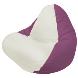 Кресло-мешок RELAX бордовое, сидушка белая