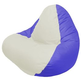 Кресло-мешок RELAX синее, сидушка белая