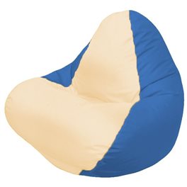 Кресло-мешок RELAX синее, сидушка светло - бежевая