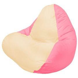 Кресло-мешок RELAX розовое , сидушка светло - бежевая