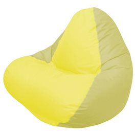 Кресло-мешок RELAX оливковое, сидушка жёлтая