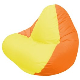 Кресло-мешок RELAX оранжевое, сидушка жёлтая