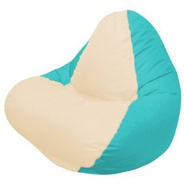 Кресло-мешок RELAX бирюзовое, сидушка розовая