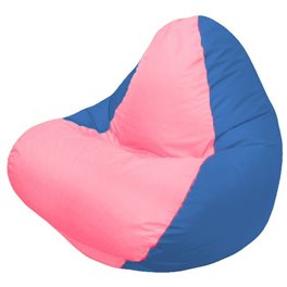 Кресло-мешок RELAX синее, сидушка розовая