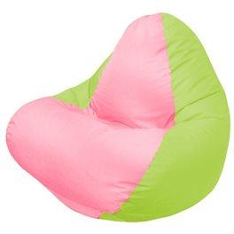 Кресло-мешок RELAX салатовое, сидушка розовая