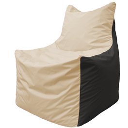 Кресло-мешок Фокс Ф 21-130 (слоновая кость - чёрный)