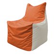 Кресло-мешок Фокс Ф 21-189 (оранжево-белый)