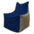 Кресло-мешок Фокс Ф 21-39 (тёмно-синий - тёмно-бежевый)