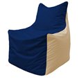 Кресло-мешок Фокс Ф 21-42 (тёмно-синий - светло-бежевый)