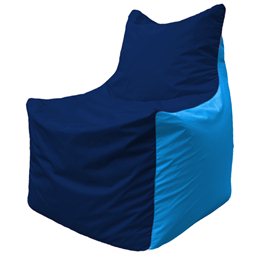 Кресло-мешок Фокс Ф 21-48 (тёмно-синий - голубой)