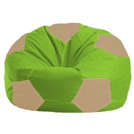 Бескаркасное кресло-мешок Мяч салатово - светло-бежевое 1.1-162