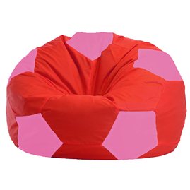 Бескаркасное кресло-мешок Мяч красно - розовое 1.1-175