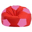Бескаркасное кресло-мешок Мяч красно - розовое 1.1-175