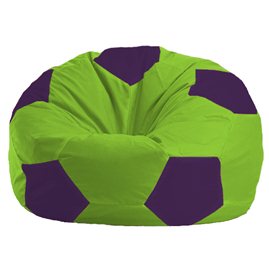 Бескаркасное кресло-мешок Мяч салатово - фиолетовое 1.1-155