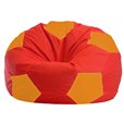 Бескаркасное кресло-мешок Мяч красно - оранжевое 1.1-176