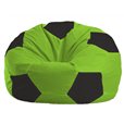 Бескаркасное кресло-мешок Мяч салатово - чёрное 1.1-153 
