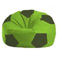 Бескаркасное кресло-мешок Мяч салатово - тёмно-оливковое 1.1-157