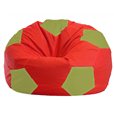 Бескаркасное кресло-мешок Мяч красно - оливковый