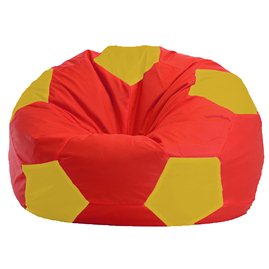 Бескаркасное кресло-мешок Мяч красно - жёлтое 1.1-178