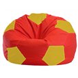 Бескаркасное кресло-мешок Мяч красно - жёлтое 1.1-178