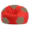 Бескаркасное кресло-мешок Мяч красно - бежевое 1.1-171