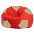 Бескаркасное кресло-мешок Мяч красно - светло-бежевое 1.1-174