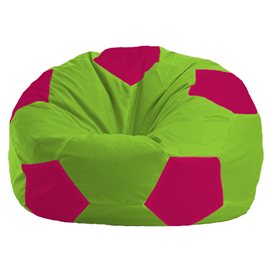 Бескаркасное кресло-мешок Мяч салатовый - фуксия 1.1-154