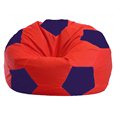 Бескаркасное кресло-мешок Мяч красно - тёмно-синее