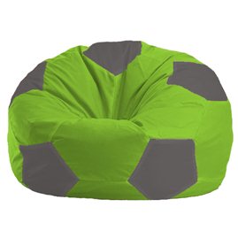 Бескаркасное кресло-мешок Мяч салатово - светло-серое 1.1-160