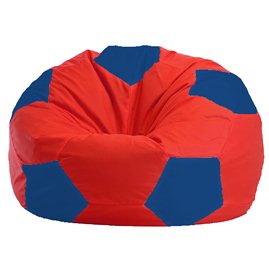 Бескаркасное кресло-мешок Мяч красно - синее 1.1-172