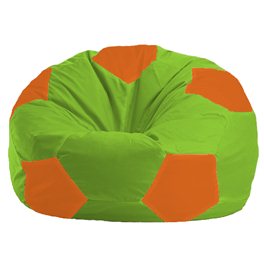 Кресло-мешок Мяч салатово - оранжевое 1.1-163