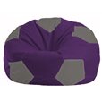 Кресло-мешок Мяч фиолетовый - серый М 1.1-72