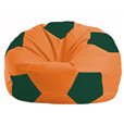 Кресло-мешок Мяч оранжевый - тёмно-зелёный М 1.1-212