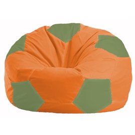 Кресло-мешок Мяч оранжевый - оливковый М 1.1-216