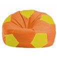 Кресло-мешок Мяч оранжевый - жёлтый М 1.1-219