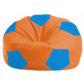 Кресло-мешок Мяч оранжевый - голубой М 1.1-220