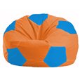 Кресло-мешок Мяч оранжевый - голубой М 1.1-220