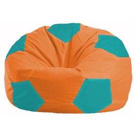 Кресло-мешок Мяч оранжевый - бирюзовый М 1.1-223