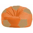 Кресло-мешок Мяч оранжевый - бежевый М 1.1-30