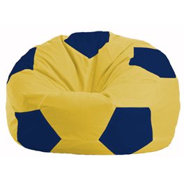 Кресло-мешок Мяч жёлтый - тёмно-синий М 1.1-451