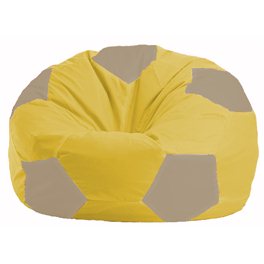 Кресло-мешок Мяч жёлтый - тёмно-бежевый М 1.1-255