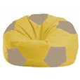 Кресло-мешок Мяч жёлтый - тёмно-бежевый М 1.1-255