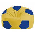 Кресло-мешок Мяч жёлтый - синий М 1.1-254