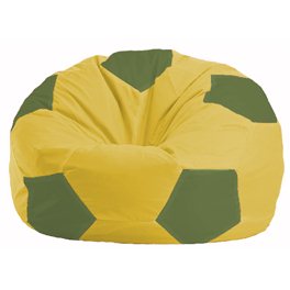 Кресло-мешок Мяч жёлтый - оливковый М 1.1-259