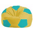 Кресло-мешок Мяч жёлтый - бирюзовый М 1.1-264