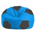 Кресло-мешок Мяч голубой - чёрный М 1.1-267