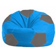 Кресло-мешок Мяч голубой - тёмно-серый М 1.1-270